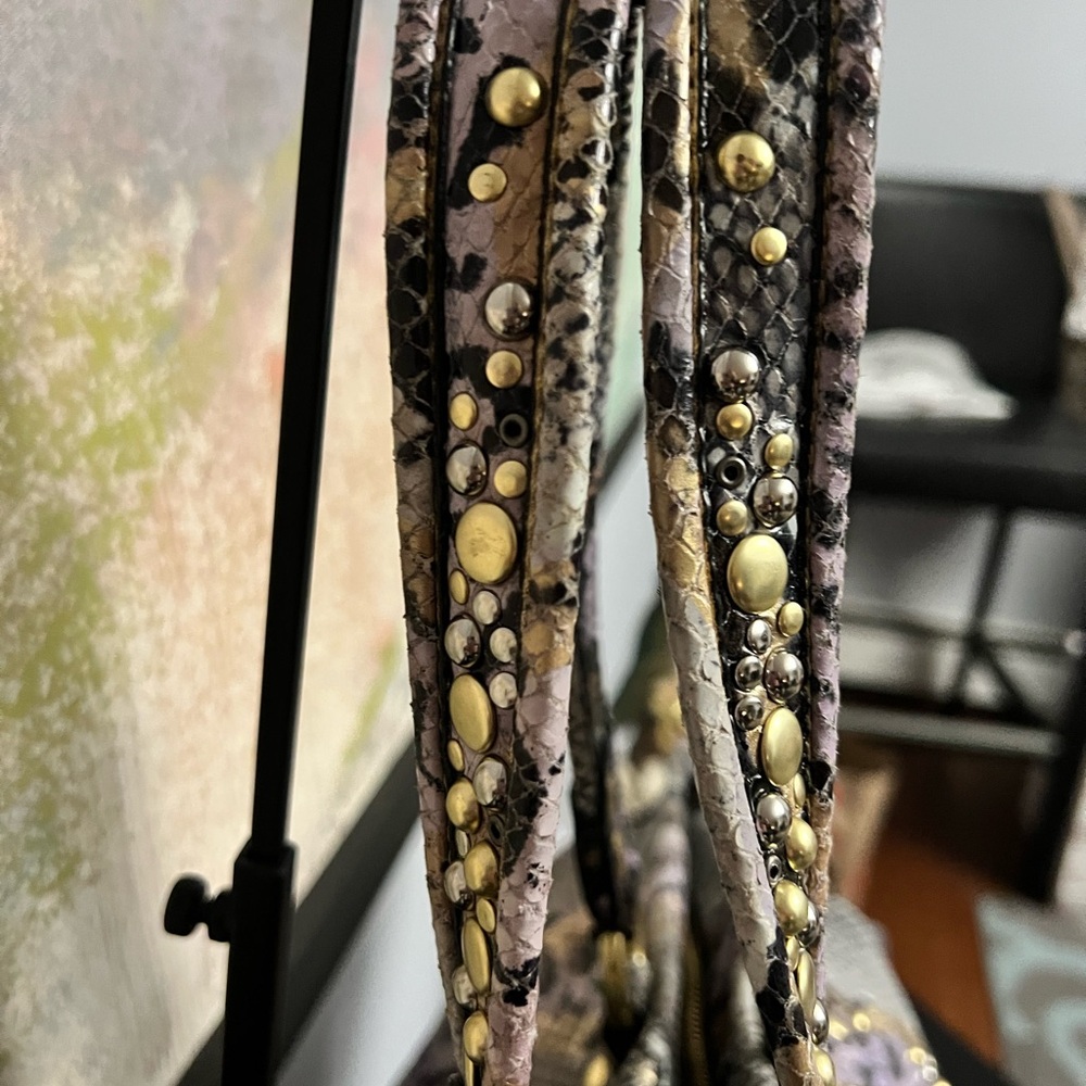 Coach Poppy Python Embossed Leather Bag - Picture 14 of 16